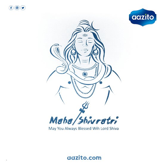 aazito_food's tweet photo. Let us spread the message of love and harmony on this auspicious day.
"Happy Maha Shivratri"

Visit: https://t.co/OefJyR0K56

#aazito #allofz #india #shivratri #mahashivratri #festival #indianfestival https://t.co/3tQXHfveC4