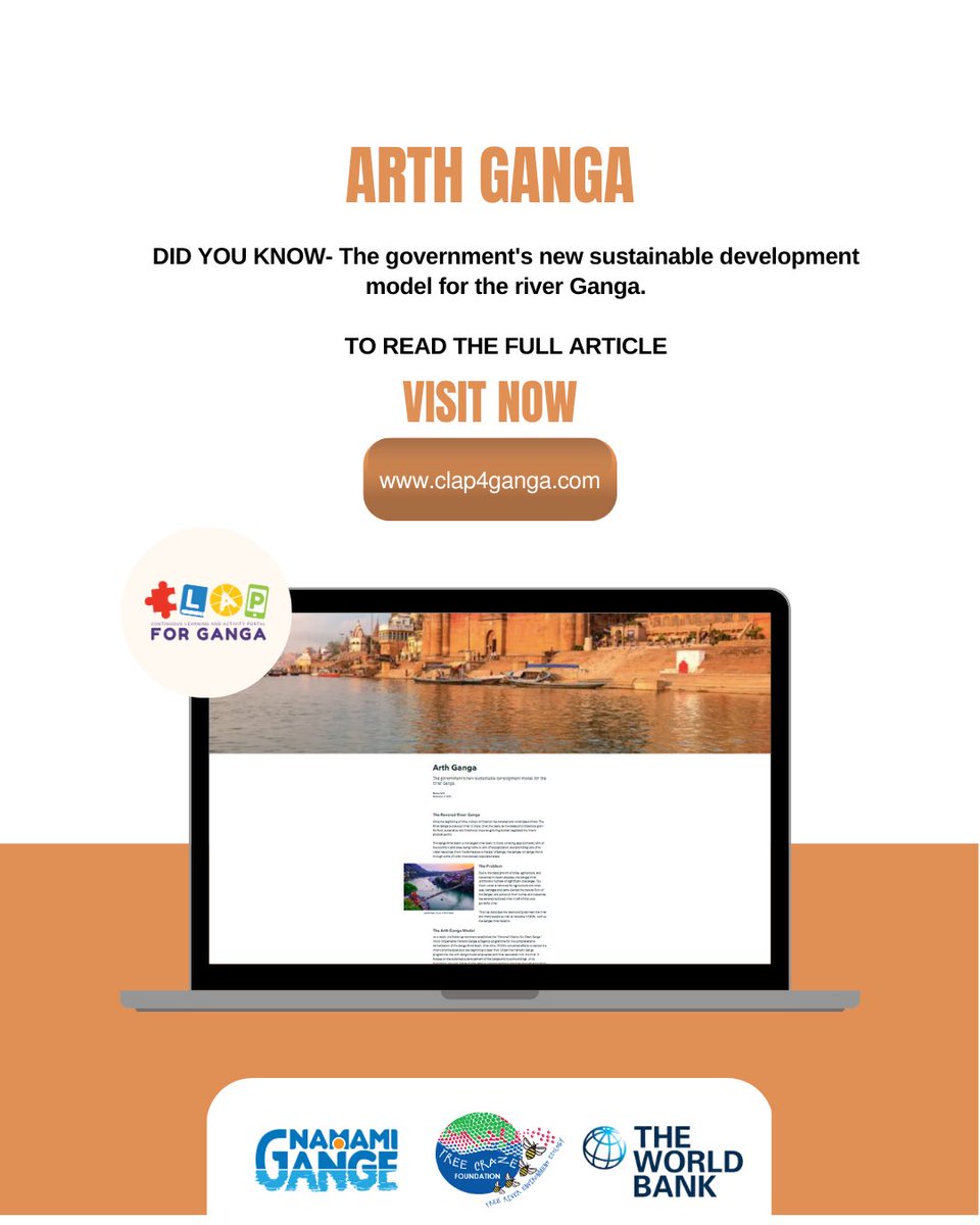 Clap4G's tweet photo. Arth Ganga
Do you know about-The government's new sustainable development model for the river Ganga.

Read this interesting article to Know More!!
https://t.co/ORuz4KWbH6 https://t.co/wLJqjKw1ZK