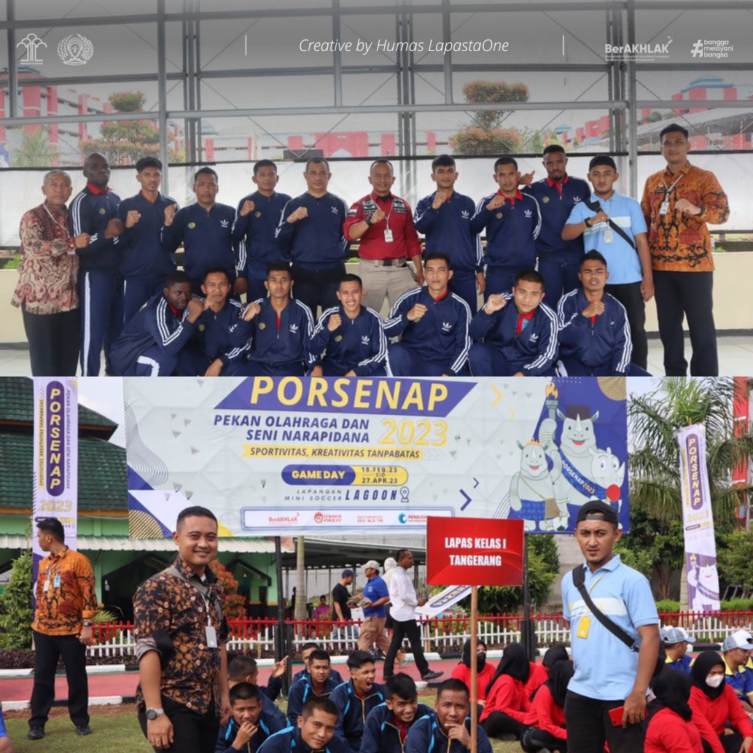 Lapastaone01's tweet photo. TANGERANG, INFO_PAS 
Kontingen Lembaga Pemasyarakatan (Lapas) Kelas I Tangerang resmi dilepas untuk mengikuti Pekan Olahraga dan Seni Narapidana (PORSENAP). Pelepasan tersebut dirangkaikan dengan pengarahan, Jumat (17/02) pagi. https://t.co/EUN2PPOuAZ