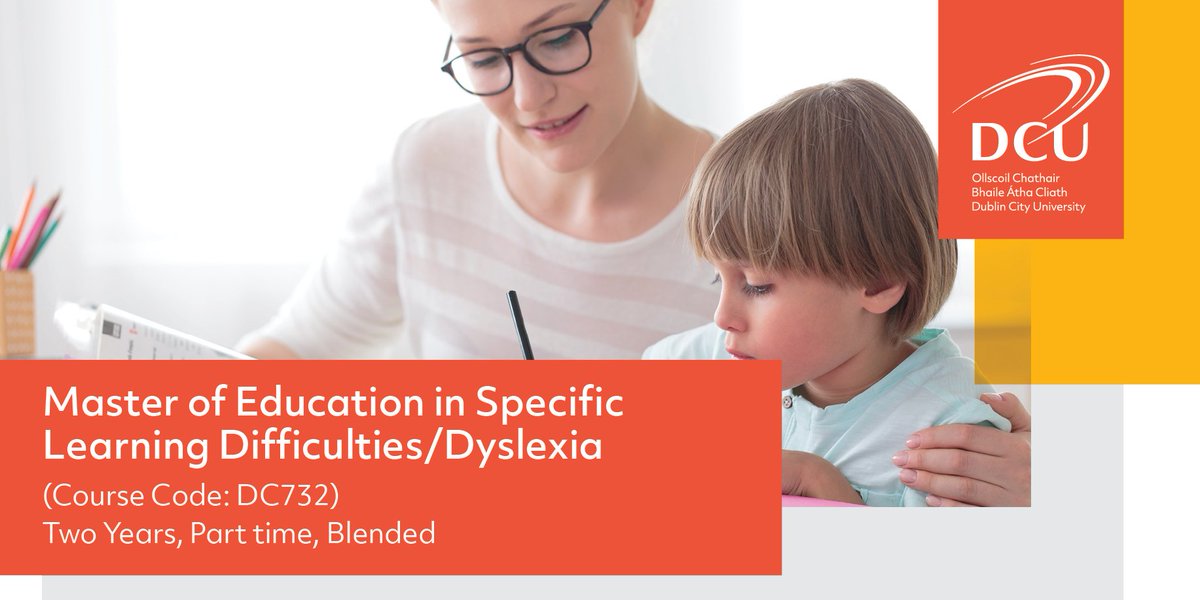 Interested in being a specialist teacher &assessor of dyslexia? Help your school with identification of dyslexic profiles and effective intervention. Apply for our MEd in SpLD/Dyslexia. Build a community of specialist teachers4dyslexia @INTOnews @dcu_incl_spe @DyslexiaIreland
