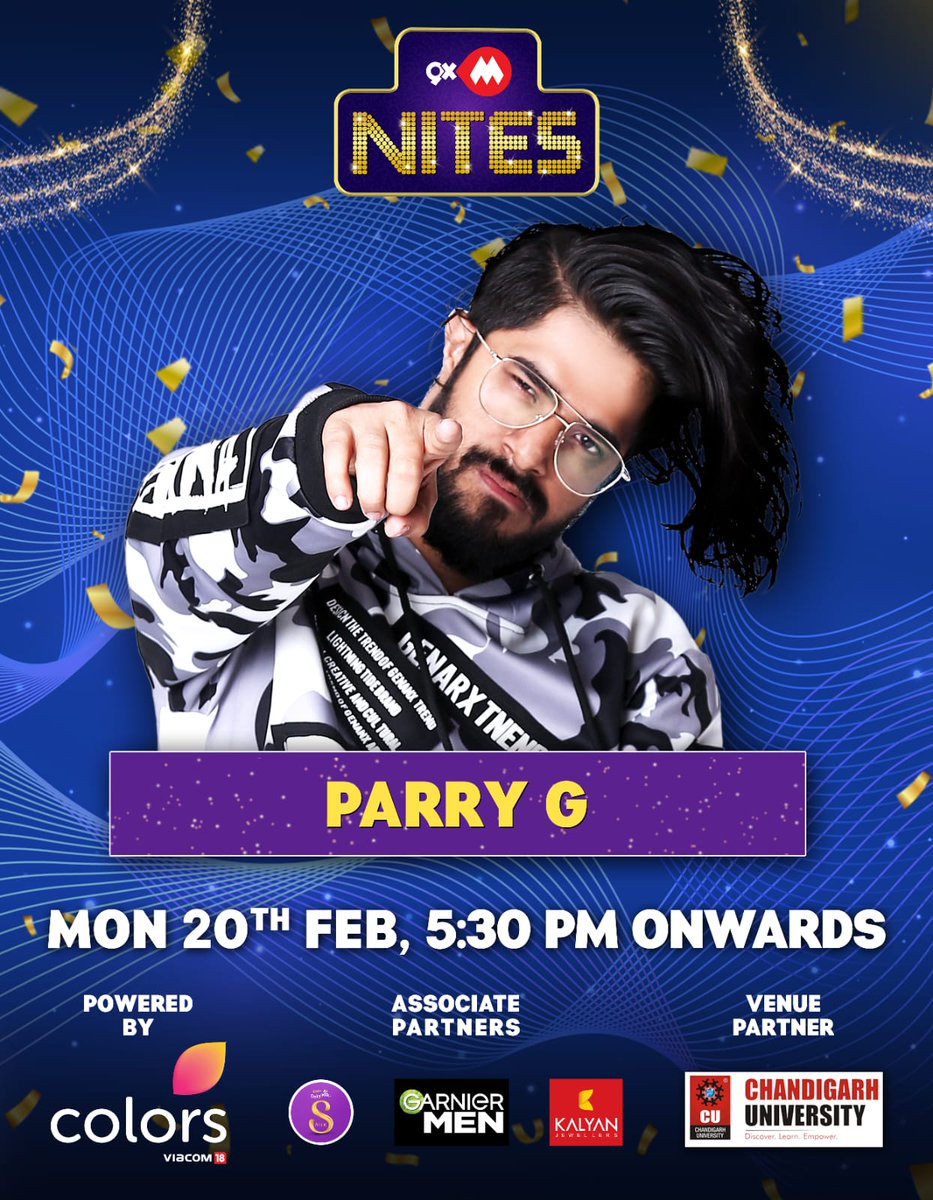 Spotboye's tweet image. He's all set to rock the world right from under your feet! Get ready to scream and lose yourself as we welcome @officialparryg to perform at the #9XMNites EXCLUSIVELY at @chandigarhuniversity on 20th February 😍

#ParryG #9XM