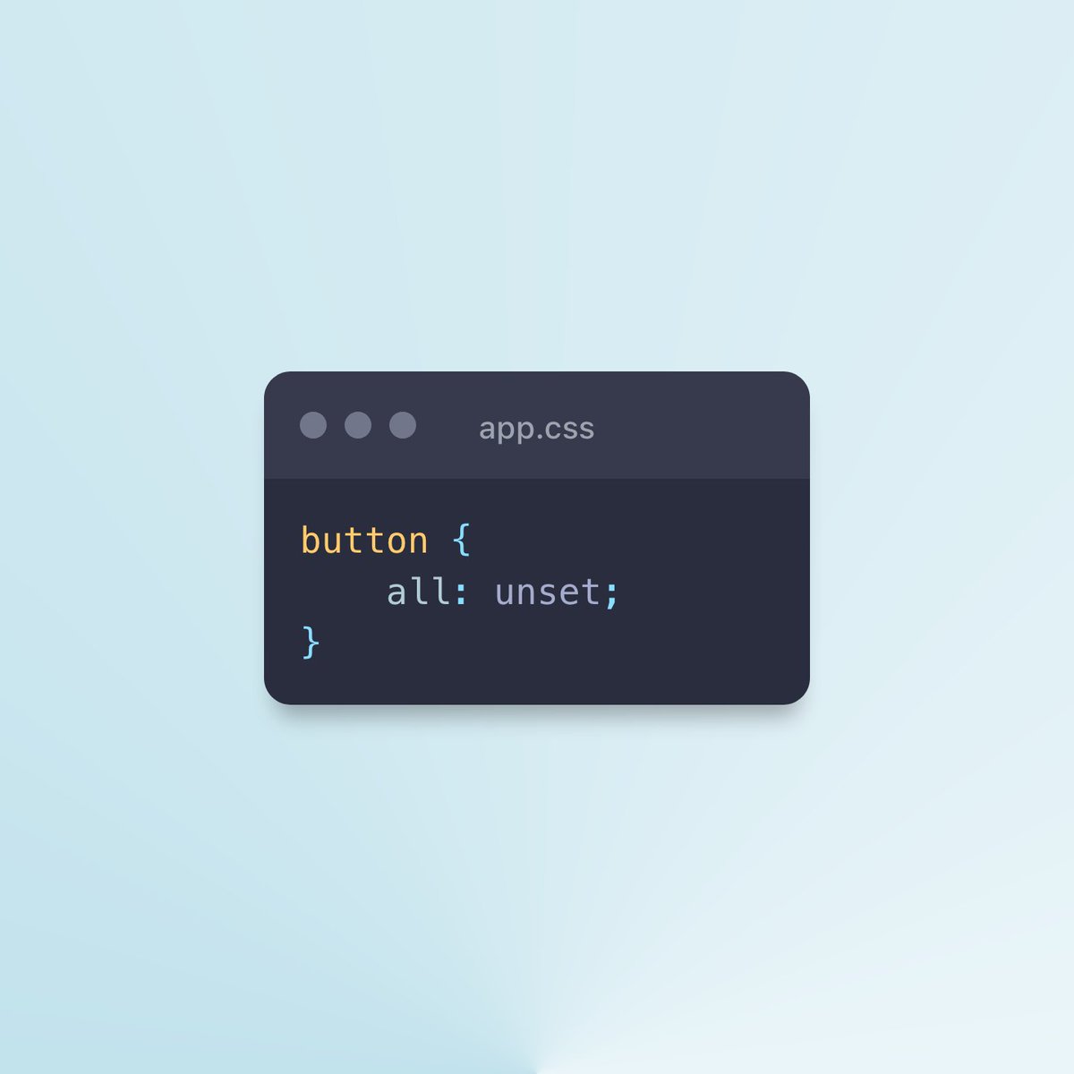 aschmelyun's tweet image. Today I learned that you can remove an element's default styling with a single line in css
