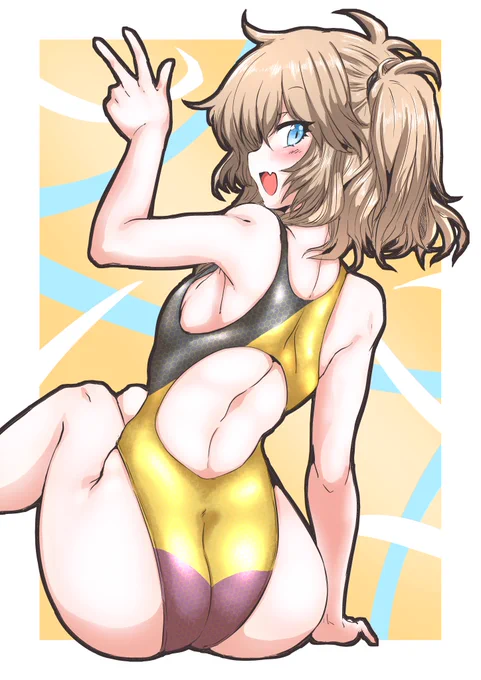 今日の競泳水着は春日部つむぎちゃんです 