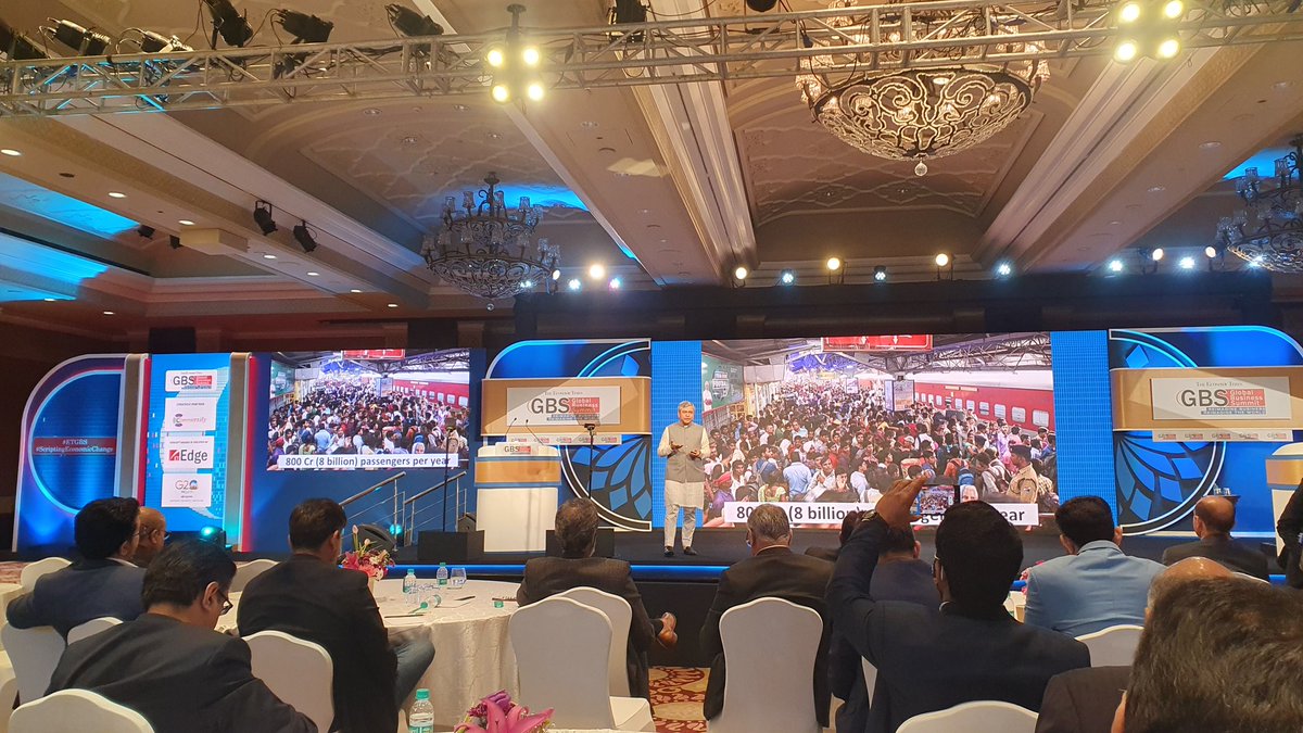 TweshMishra's tweet image. Today we are working on upgradation of 1275 railway stations. Focus is on integration of both sides of a city, says Railway and IT Minister @AshwiniVaishnaw at @ET_GBS 

#ETGBS #ScriptingEconomicChange