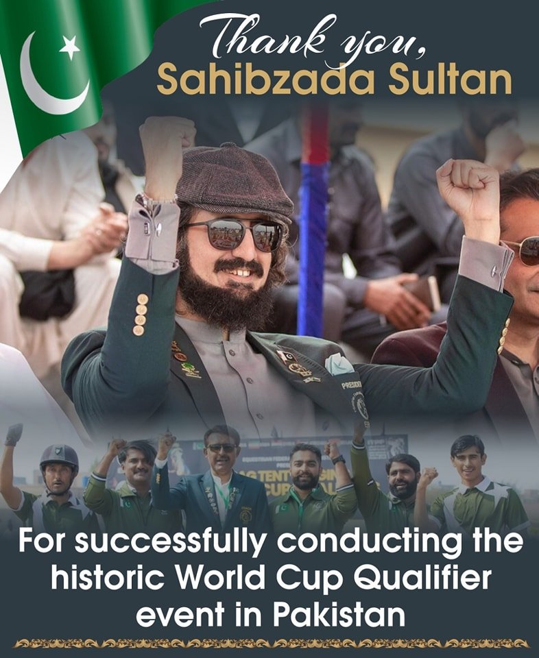 Thank you, 
#SahibzadaSultan 
For Successfully conducting the historic World Cup Qualifier event in Pakistan.
#TentPeggingWorldCup