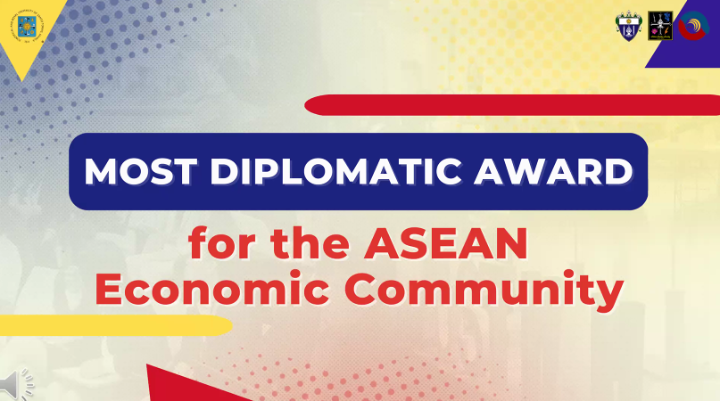 USTModelASEAN's tweet photo. Congratulations to the following winners of the MOST DIPLOMATIC AWARD!
AEC: Johannes Adrian D. De Guia, VNM
APSC: Brin Raizulli R. Isaac, MYS
ASCC: Prince Ernest Eugene Ronson D. Sabado, LAO
#USTMAM2023
#USTMAMnifyingAt9
#SiyamWithUSTMAM https://t.co/dOJrhynVCw