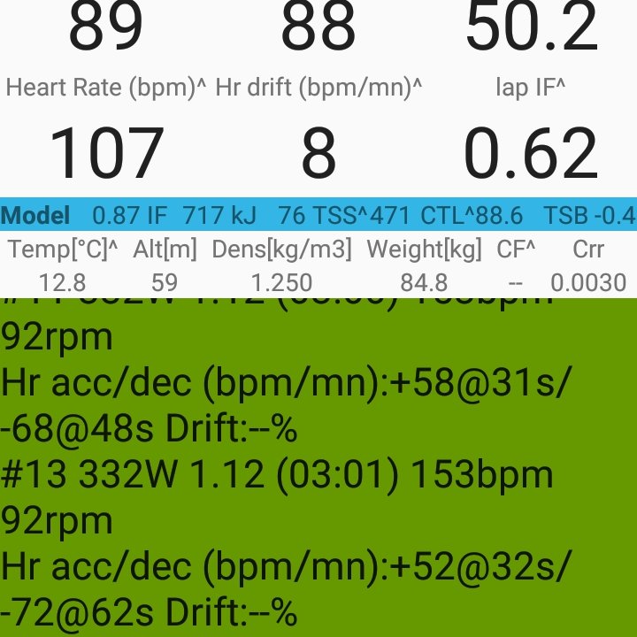 Monitoring #heartrate acceleration/deceleration at start/end of intervals. The first inflection point is around ~30s whatever #cycling #intensity. The second one during #recovery depends on the session: ~30s for L3 work, moving to 60s and even 80s for L5 and more... Any thoughts?