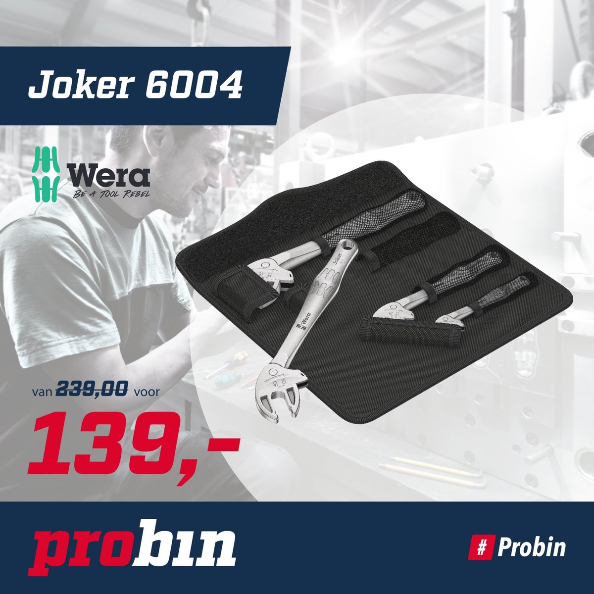 InfoMelse's tweet image. Eén stuk gereedschap voor meerdere metrische en duimse maten. In het toepassingsbereik van 7 t/m 19 mm resp. ¼" tot en met ¾". Dat maakt deze set Jokers hét universele schroefgereedschap! Bekijk alle mogelijkheden hier:  p1e.nl/_47I