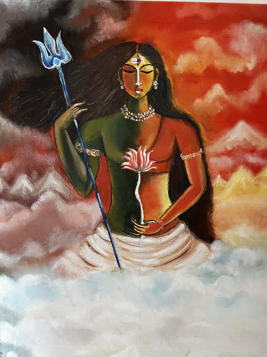 On Mahashivarathri, posting a painting that I had done few years ago.