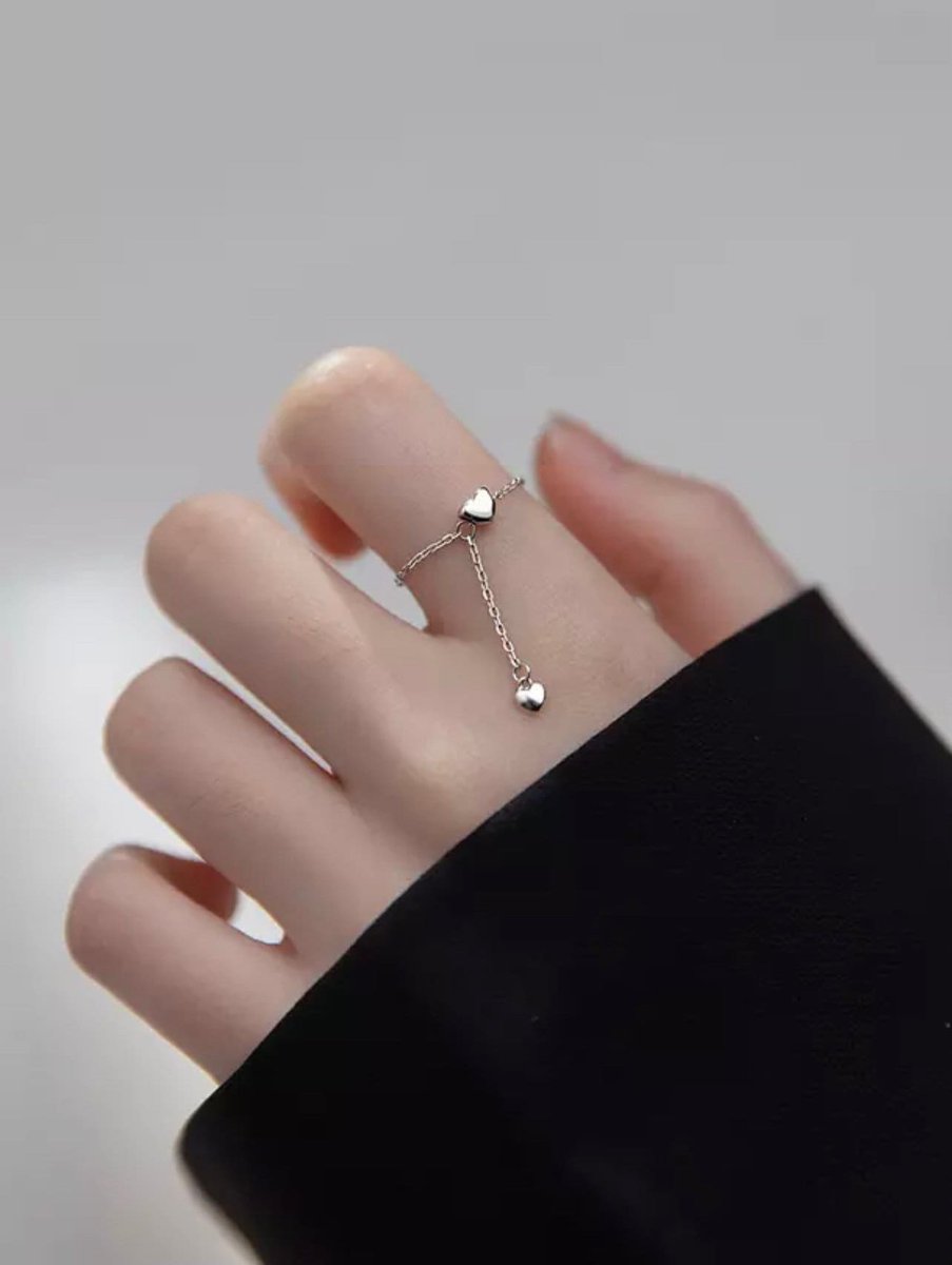 Thanks for the great review Julie D. ★★★★★! etsy.me/41hmUqC #etsy #silver #lovefriendship #yes #unisexadults #minimalist #sterlingsilverring #danglingcharmring #stackingring #adjustableopenring