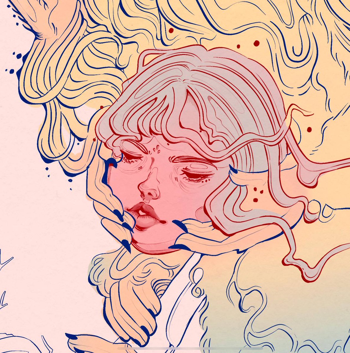 tororo_aoi27's tweet photo. We do love our heads in this house.
Whats your favourite body part to draw?
#surrealism #psychedelic #ink #procreate #psychopop #illustration #beautifubizzare https://t.co/5GKKvYmvO0