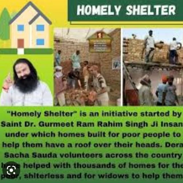With the inspiration of Saint Gurmeet Ram Rahim Ji,millions of Dera Sacha Sauda volunteers helping to spread happiness in the lives of the homeless by contributing some part of their income.They build ready-to-move-in homes within just one day and #HelpTheHomeless