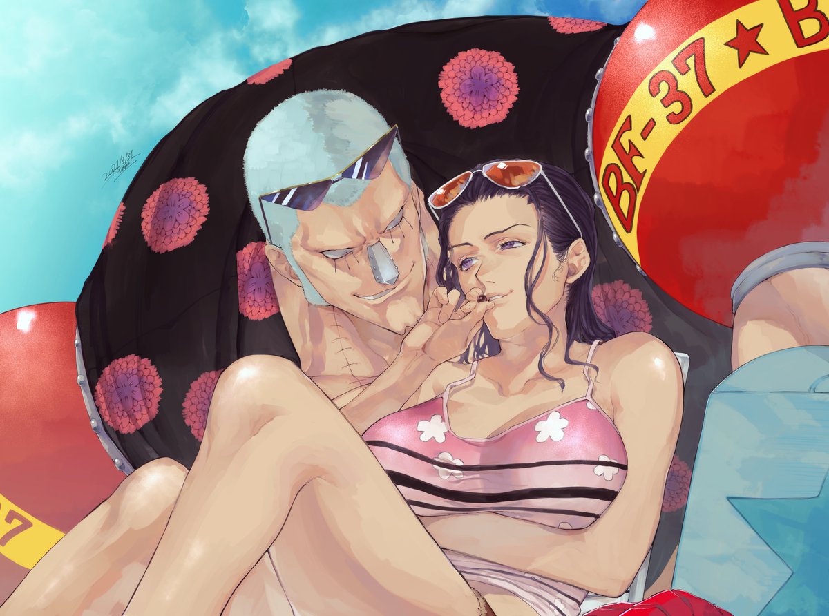 ニコ・ロビン 「ONEPIECE/フラロビ(フランキー×ロビン)『BitterLove』 」|ℕ𝕆ℝ𝕆🖌のイラスト