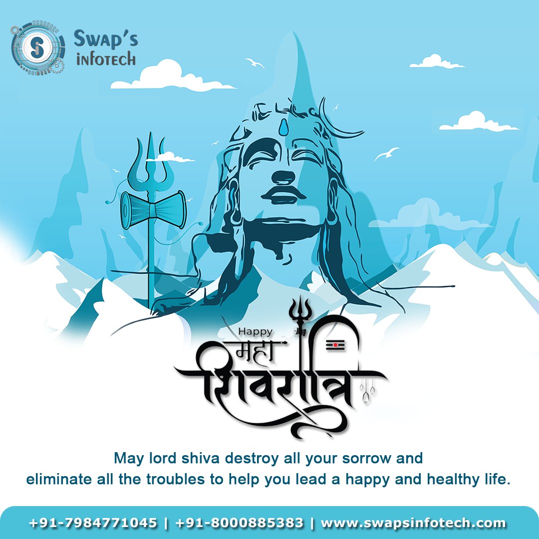 SwapsInfotech's tweet photo. Happy Maha Shivratri
+91-7984771045 | +91-8000885383
me@swapsinfotech.com
https://t.co/eVIS1S5xNz

#shivratri #mahashivratri #webdevelopment #website #development  #digitalamarketing #socialmediamarketing #swapsinfotech #seoservices #webdesigning  #wordpress #websolutions https://t.co/vaGsfx0tAt