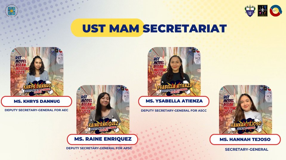 USTModelASEAN's tweet photo. We also give our warmest gratitude to all staff members of the UST MAM 2023 Steering Committee.
The successes and milestones we reached would have been impossible without all of your efforts.
β€οΈππ
Thank you, everyone.
#USTMAM2023
#USTMAMnifyingAt9
#SiyamWithUSTMAM
(2/2) https://t.co/xb7pzZxHbp