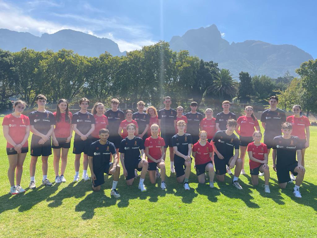 Shrewsbury_Cric's tweet photo. Yesterday saw the Salopians enjoy a beach trip, lunch at the Waterfront, a light stretching and acclimatisation session, as well as a squad meal in the evening. 

The girls kick off the fixture program today, while the boys are finalising their match preparations. https://t.co/x4e6frQcnw
