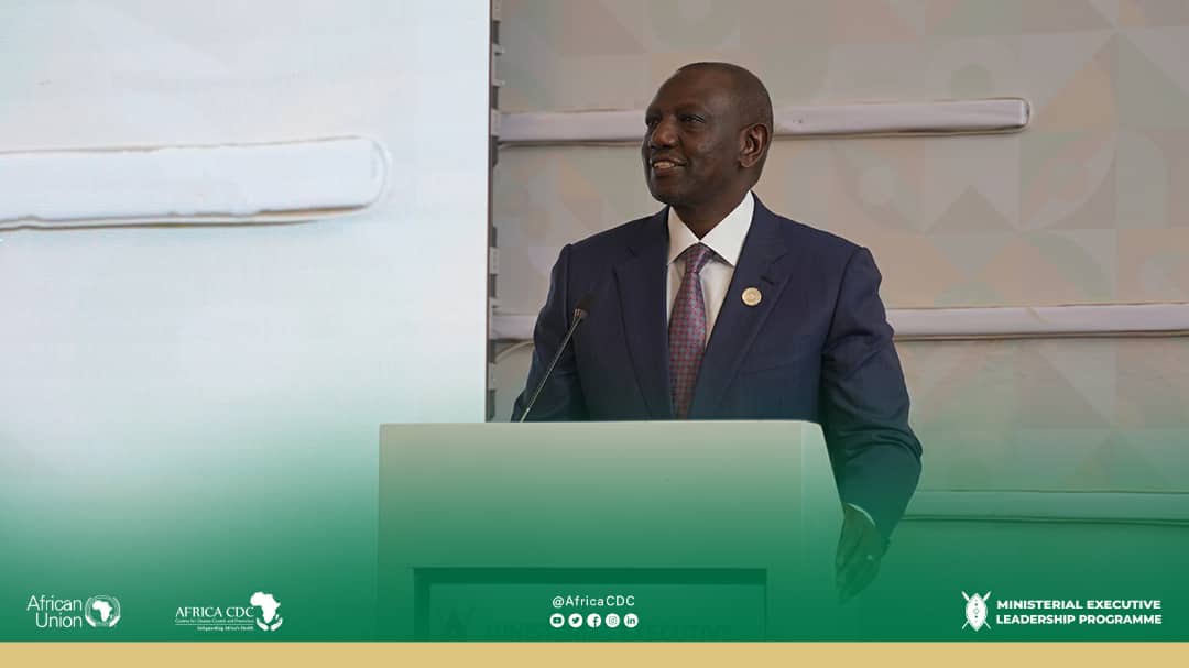 Nakhumicha_S's tweet photo. Day 2 #AUSummit
Session 1: H.E President @WilliamsRuto speaks to the crucial role of the @AfricaCDC in tackling health challenges. Calls for the @AfricaCDC to have the authority to declare public health threats and prioritize investments for sustainable growth. #MELP_AfricaCDC https://t.co/EPtT0SqD4z