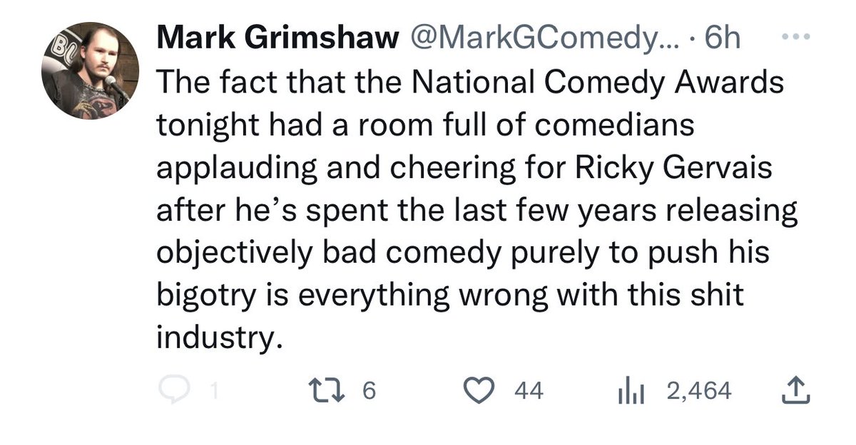 SammiePressdee's tweet image. Objective is Subjective 
Bad is Good
Bigotry is a WIN for #TeamTerf

Congrats @rickygervais 🥂💚🤍💜