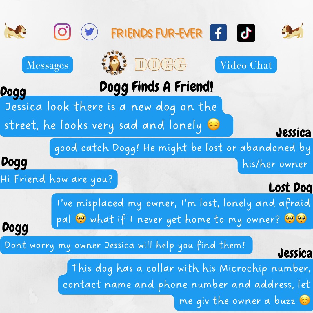Friendsfurver22's tweet photo. 🐶Dogg finds a Friend🐶 #dogtexts #abandoneddog #lostpuppy #lonely #owner https://t.co/rrBj4CioSS