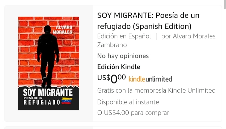 Ya en la plataforma de Amazon relato un poco de mi historia en pocas líneas unas con rima pero todas salen del corazón.
Gracias a todos por su apoyo 
#migracion 
#soymigrante 
#somosmigrantes 
#michelena 
#Venezuela 
#MadreMia 
#Colombia 
#refugio 
#Politica 
#Tachira 
#regimen