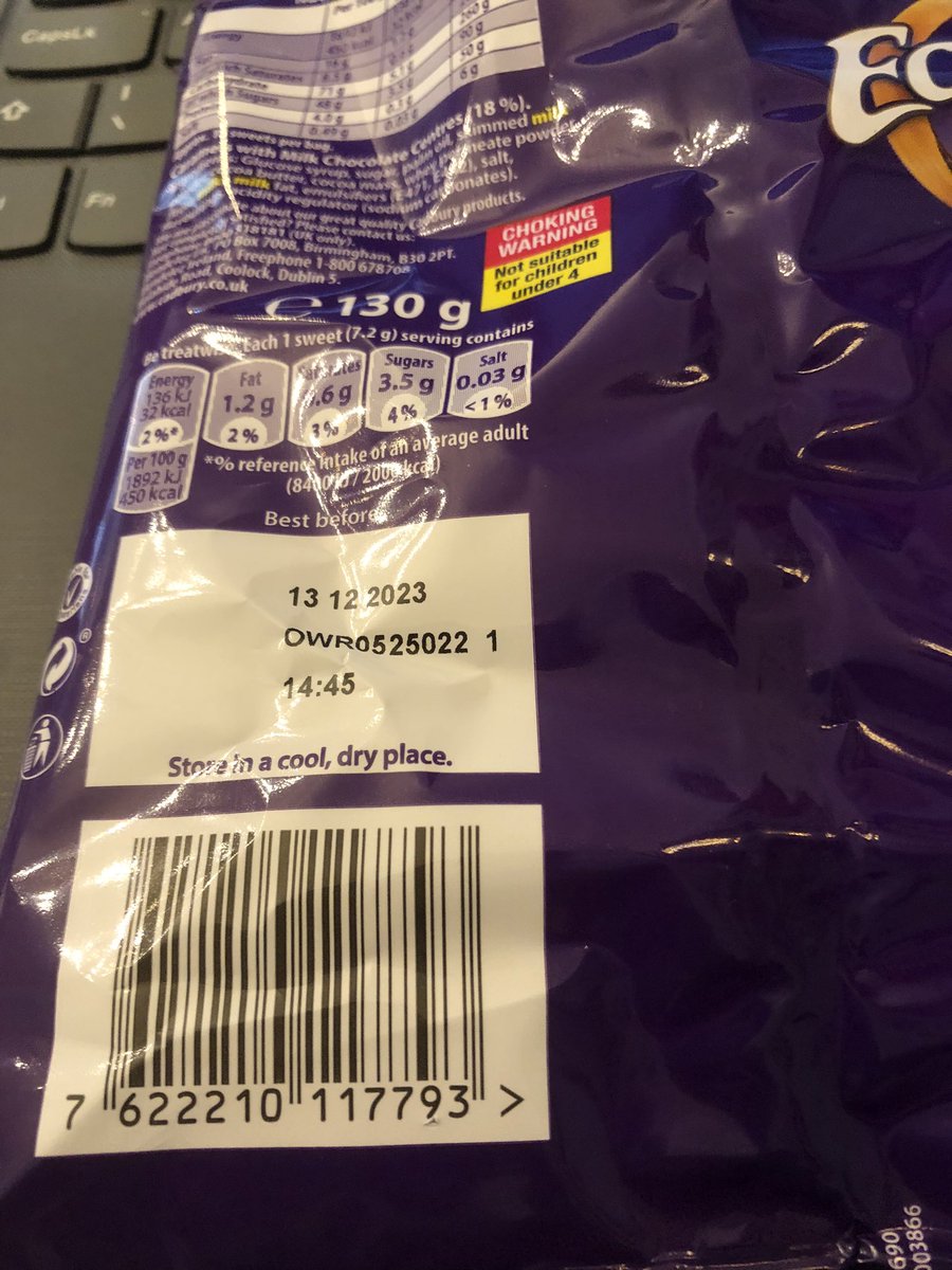 Amy_G777's tweet photo. @CadburyUK slightly concerned that one of your machines is about to fall over… found this nut in one of your eclair packets. Worrying? https://t.co/4vWyY3dqsl