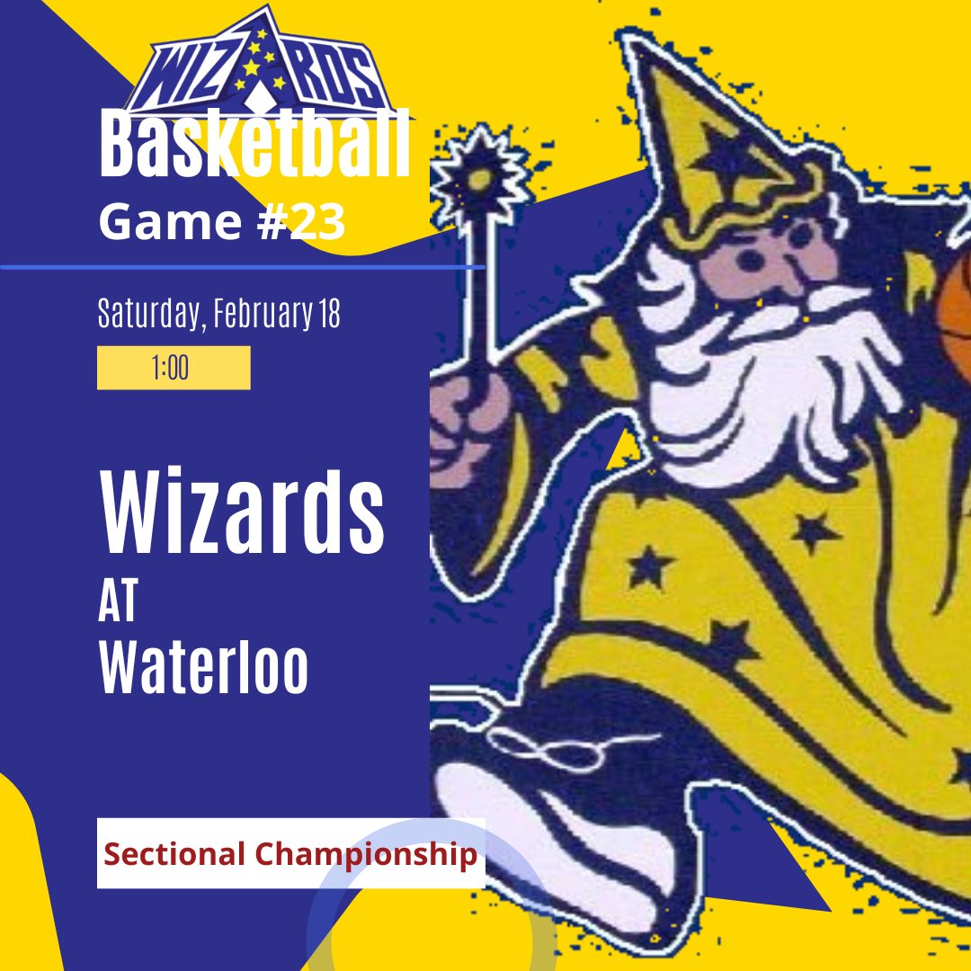 WizardsofOs's tweet photo. It’s GAME DAY for the Wizards!  We travel to Waterloo to take on the Vikings for a Sectional Championship today at 1pm!  We hope to see you there supporting the team! #GetToNOTGotTo #GoWizards https://t.co/Gl4TtC75SF