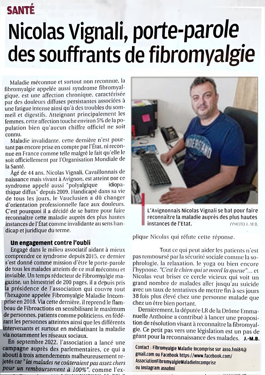 #fibromyalgiemaladieincomprise ,#reconnaissancedelafibromyalgie ,#ALD30 #fibromyalgie,  #handicapsnonreconnus, #UrgenceSociale. @gouvernementfr @CHandicaps @Handicap_fr @HI_france @Francetele merci JMB de la @laprovence_