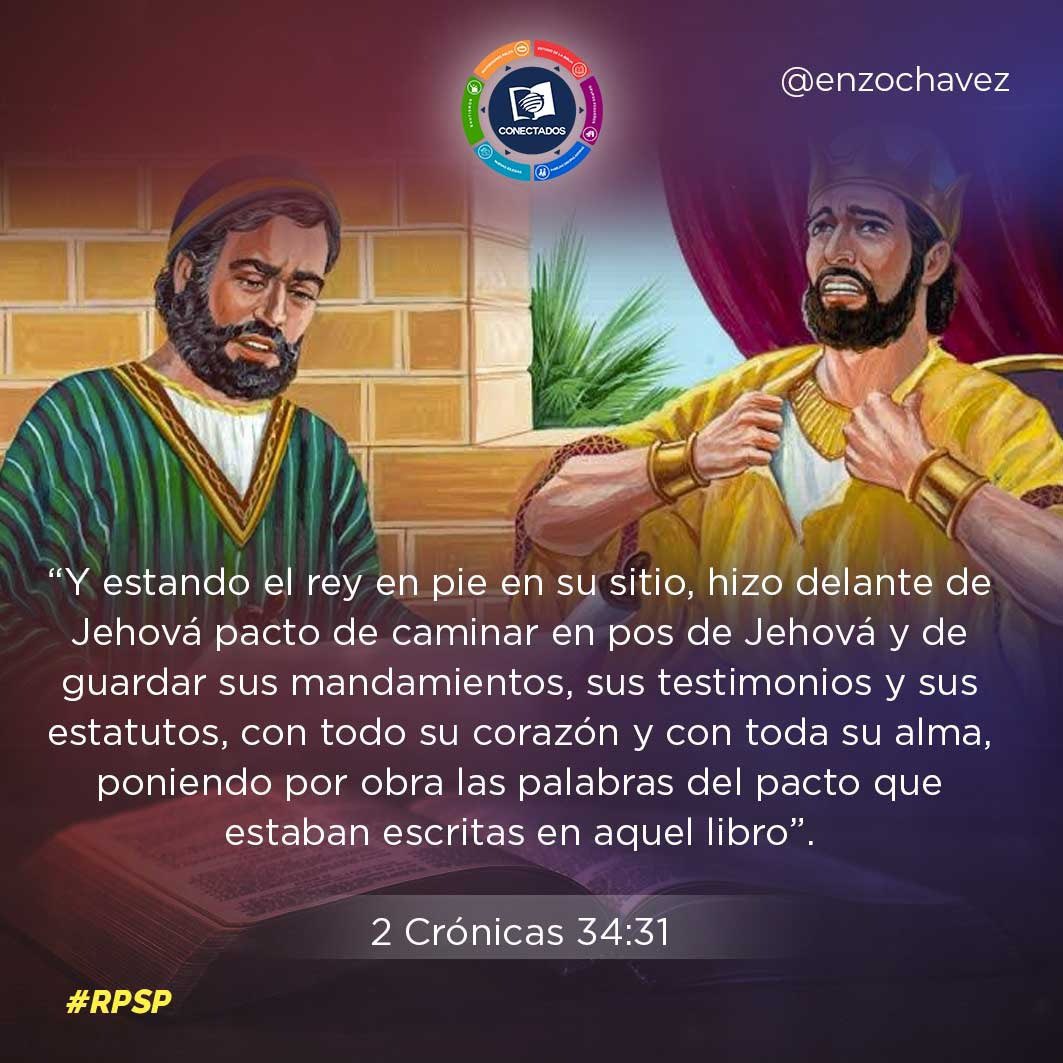 2 Crón 34
El rey Josías declaró ante el pueblo su pacto de obedecer la palabra de Dios con integridad de corazón. Por su influencia, el pueblo se mantuvo fiel a Dios. La obra de un líder espiritual como el rey Josías, impacta las vidas de la iglesia y perdura en el tiempo.
#rpsp