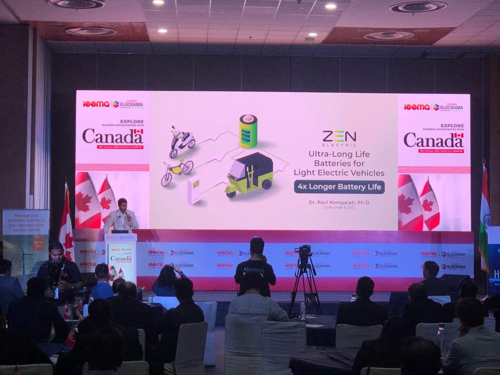 DeborahRH_'s tweet photo. ✅ Done and done! Eight 🇨🇦 companies just pitched to an audience of 60+ participants at #ELECRAMA, here are pics of just a few of them. Well done #Daanaa @EfficiencyCap #Enertics @Power_HV_ @quadrogen #SolarACM @ThermalfrostInc @ZenEbikes https://t.co/rnV1LTklRd