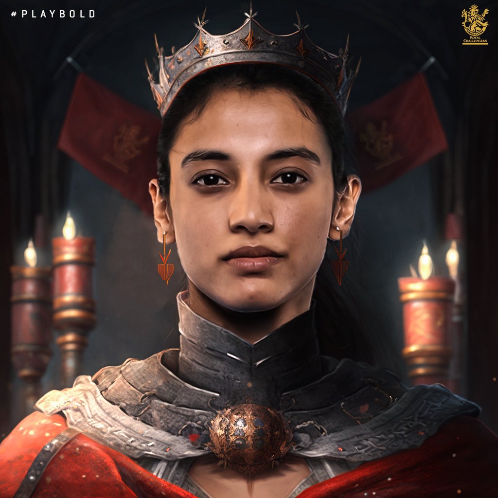 RCBTweets's tweet photo. 𝐂𝐨𝐫𝐨𝐧𝐚𝐭𝐢𝐨𝐧 𝐃𝐚𝐲. All hail the new Queen Smriti Mandhana! 👸🏻

#PlayBold #WeAreChallengers #CaptainSmriti @mandhana_smriti https://t.co/TY817QnTii