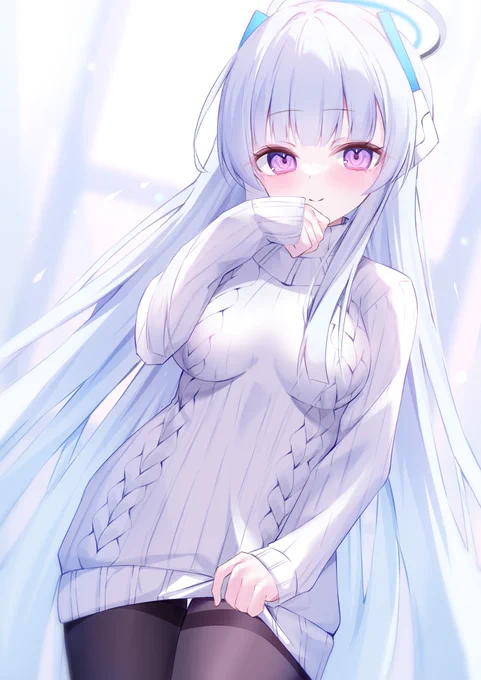 ノアに白セーター着られたら絶対勝てないから着てくれ………#ブルアカ 