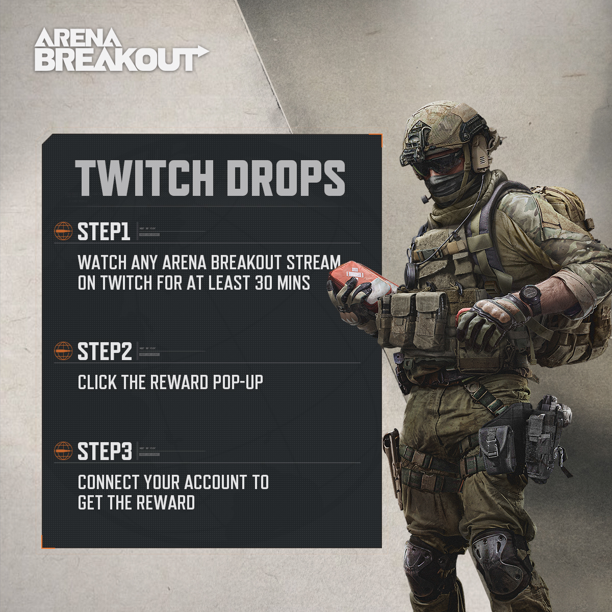 Arena Breakout on X: “Twitch Drops is coming! Go now! https://t.co