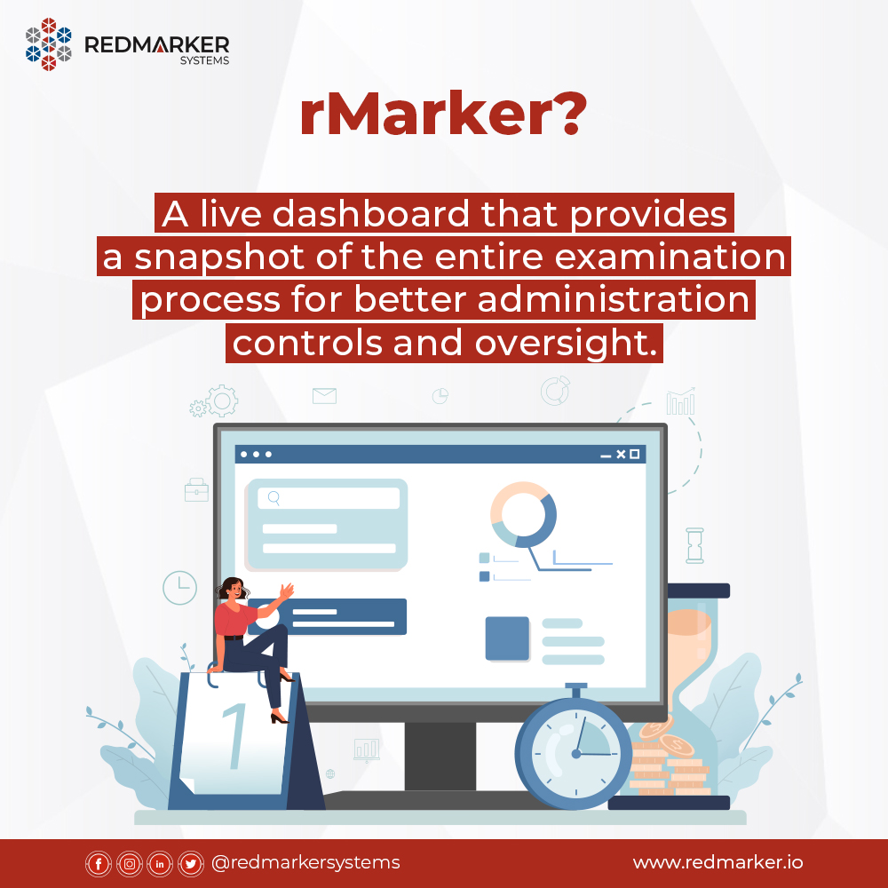 redmarkersystem's tweet photo. rMarker offers a live dashboard that provides
a snapshot of the entire examination
process for better administration
controls and oversight.
#RedMarker Systems offer #rMarker #rTestGen #rCBT #rAssess!
Learn more by visiting; https://t.co/d6A8trrZF9
#EdTech https://t.co/86MfEMqp51
