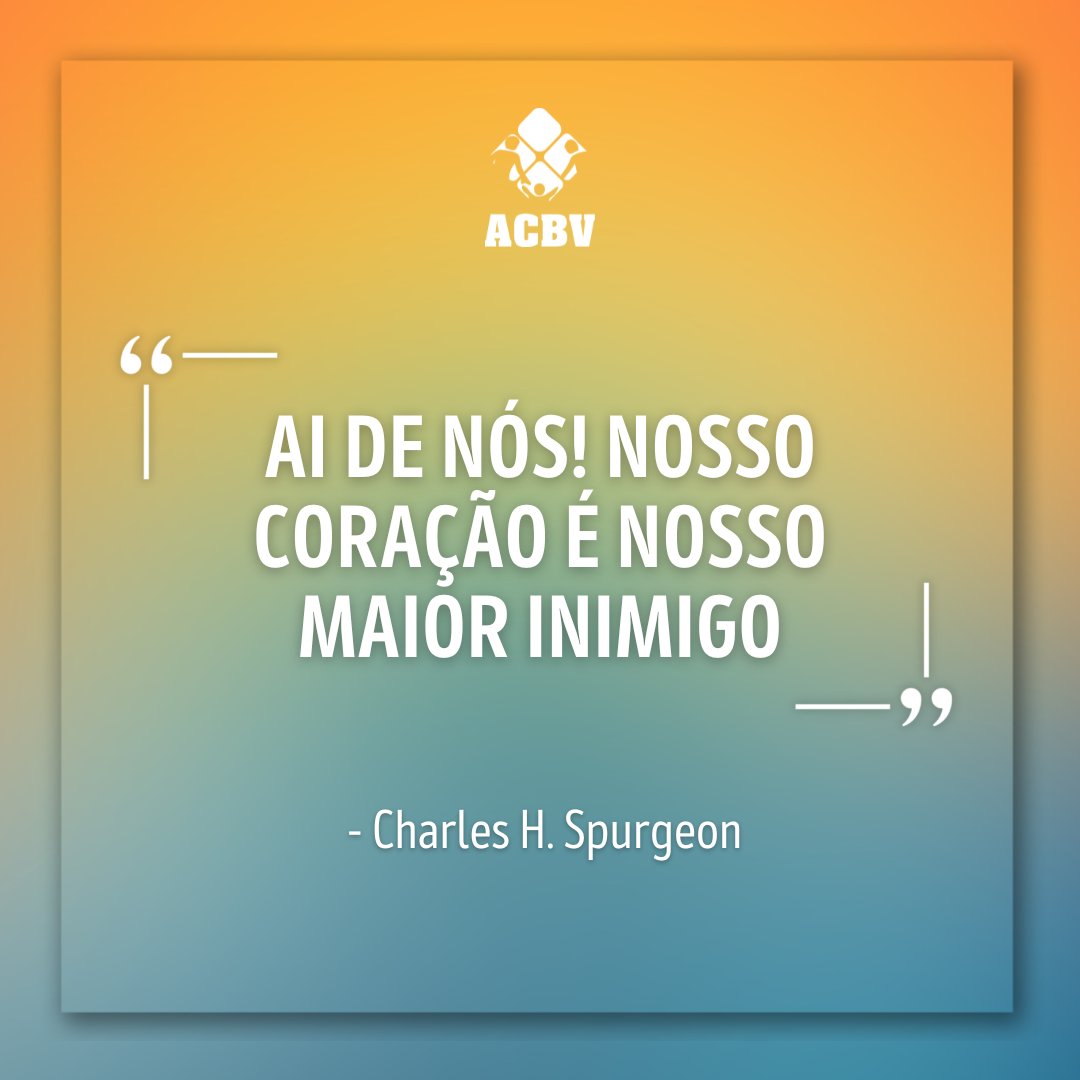 academiacrista's tweet photo. "Enganoso é o coração, mais do que todas as coisas, e perverso; quem o conhecerá? Eu, o SENHOR, esquadrinho o coração, eu provo os pensamentos; e isso para dar a cada um segundo os seus caminhos e segundo o fruto das suas ações."
(Jeremias 17: 9-10)
#acbv #academiacristã https://t.co/mNZRxYdlLN