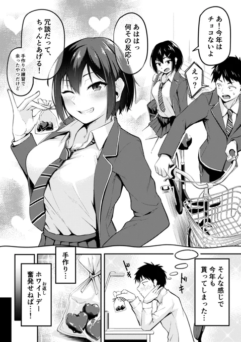 【NSFW】【BSS】好意を寄せてる幼馴染からチョコ(練習で作ったやつ)貰って喜んでる男子と、一方で幼馴染は本命の先輩から一足早くお返しのチ〇コ貰ってトロトロになっているみたいな話 