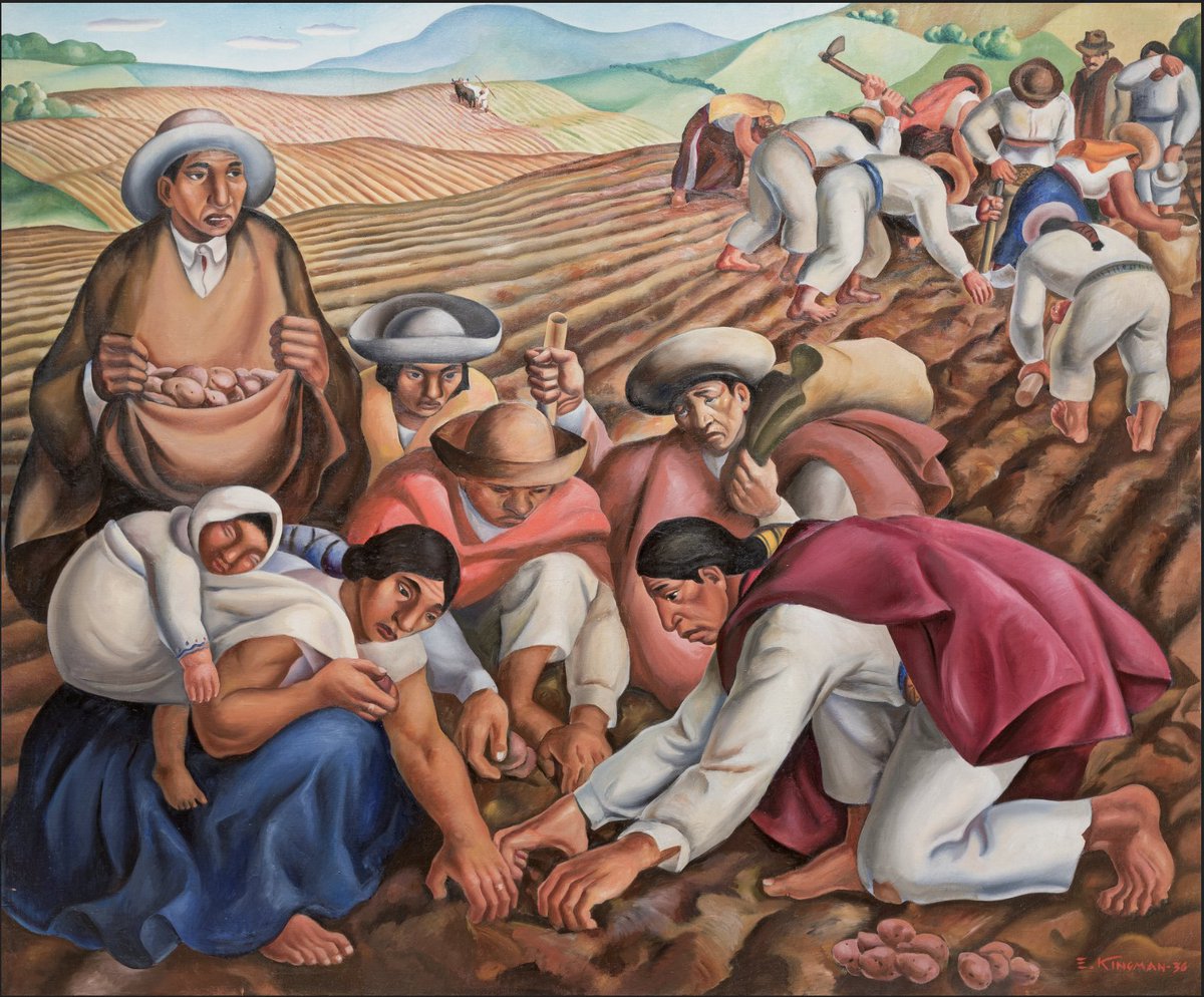 Ukrainian artist Volodymyr Mykyta and his work 'Potato Harvesters' (1970) and Ecuadorian artist Eduardo Kingman with 'Los Chucchidores' (The Gleaners), (1936). We have more connections with Latin American art than we think.