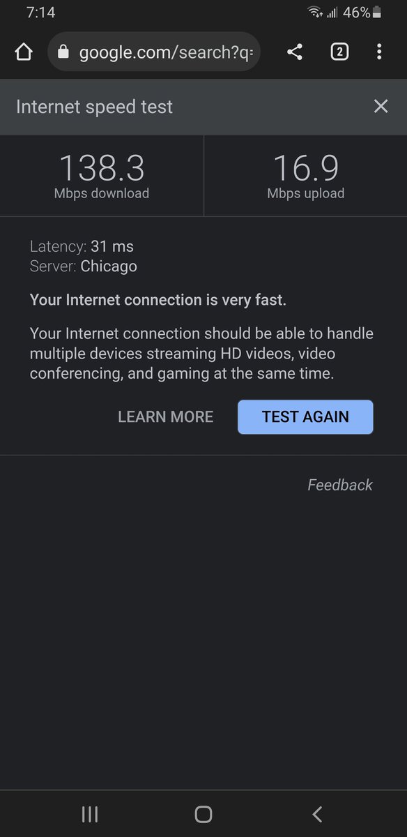 Download/Upload speeds on my @TMobile Home Internet on Feb 18th at roughly 7:00am EST. #TMobile #tmobilehomeinternet #TheVegasGuy #wirelesshomeinternet