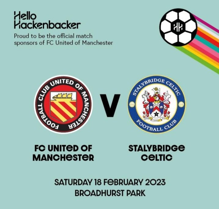 We're here <a href="/FCUnitedMcr/">FC United of Manchester 🟥⬜⬛</a>. Proud to be today's sponsor.