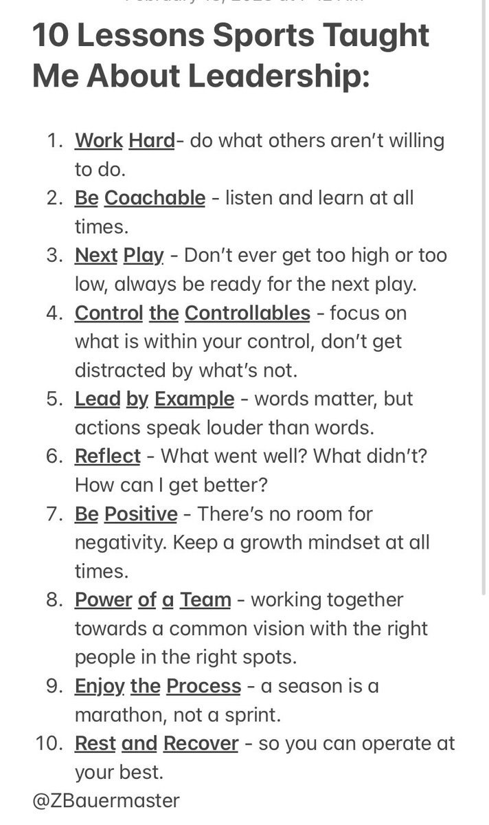 Sports taught me so much growing up. 

Here are 10 Lessons Sports Taught Me About Leadership.

How about you? Which ones do you relate to? What would you add?