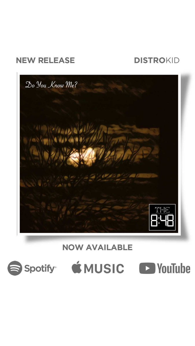 the8_48's tweet photo. The 4 of us are thrilled to announce that 'Do You Know Me' has been released on Spotify, Apple, Amazon &amp; You Tube this morning. 
Stream it! Download it! Enjoy it! 

Credits- written by Kyle Bellamy &amp; Dylan Hooper. Produced by Dylan Hooper. Cover art Jack Ollier Photography 👌 https://t.co/jhqydfWTZt
