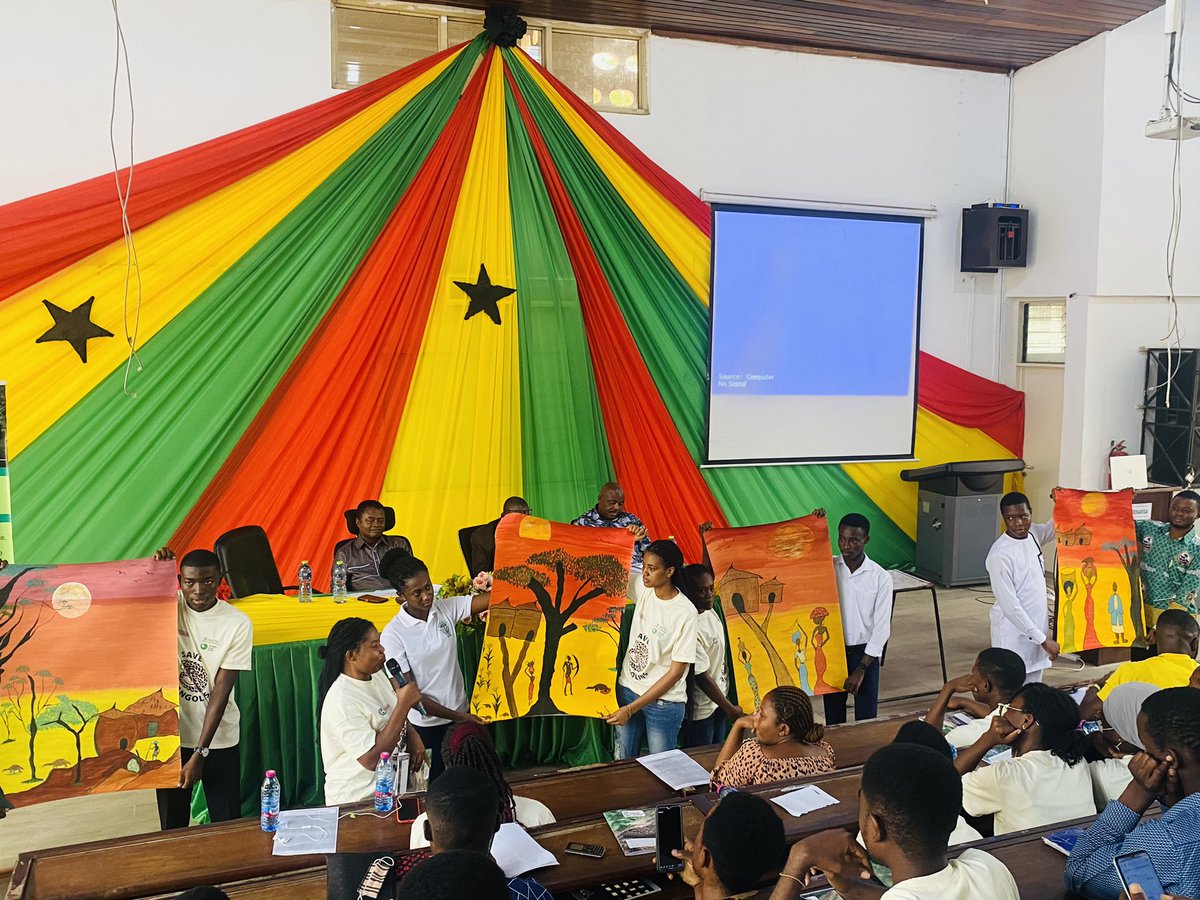 canarsa_knust's tweet photo. The Art of exhibitions played out perfectly with the contesting teams displaying their various talents in pencil, paint and so on all geared towards promoting the theme of the event “Scaling Up Pangolin Conservation In Ghana”.

#WorldPangolinDay https://t.co/yNiSDozOQz