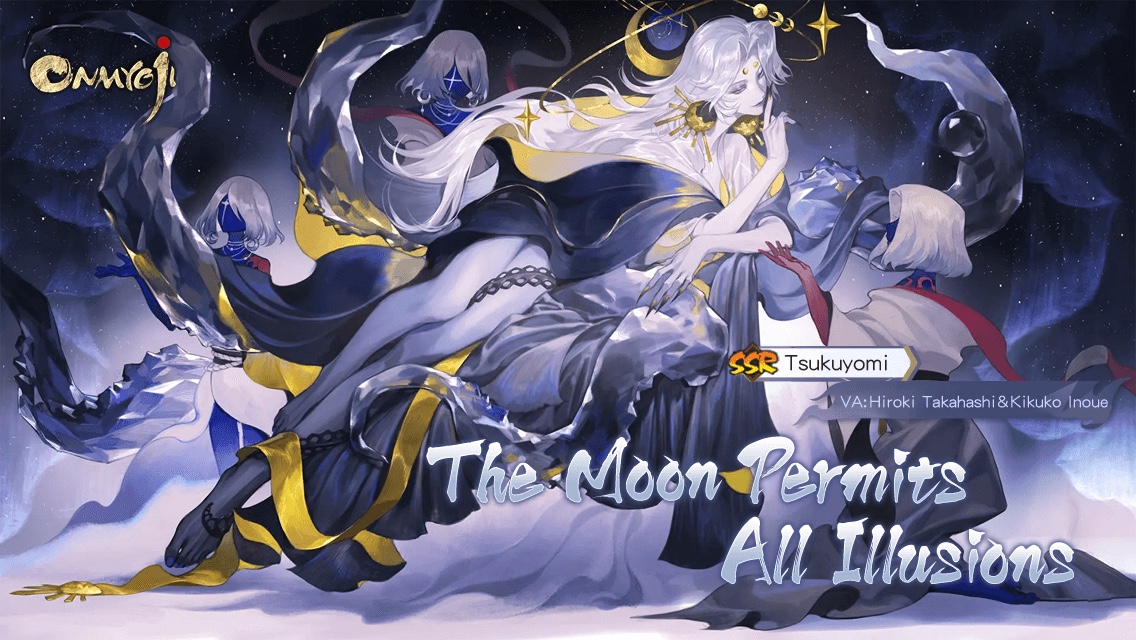 yicomposite's tweet photo. #Tsukuyomi The moon permits all illusions! The brand new SSR shikigami Tsukuyomi has arrived in Heian-Kyo! Don't miss your chance to form a pact with shikigami! https://t.co/bFMKkL9gvg
