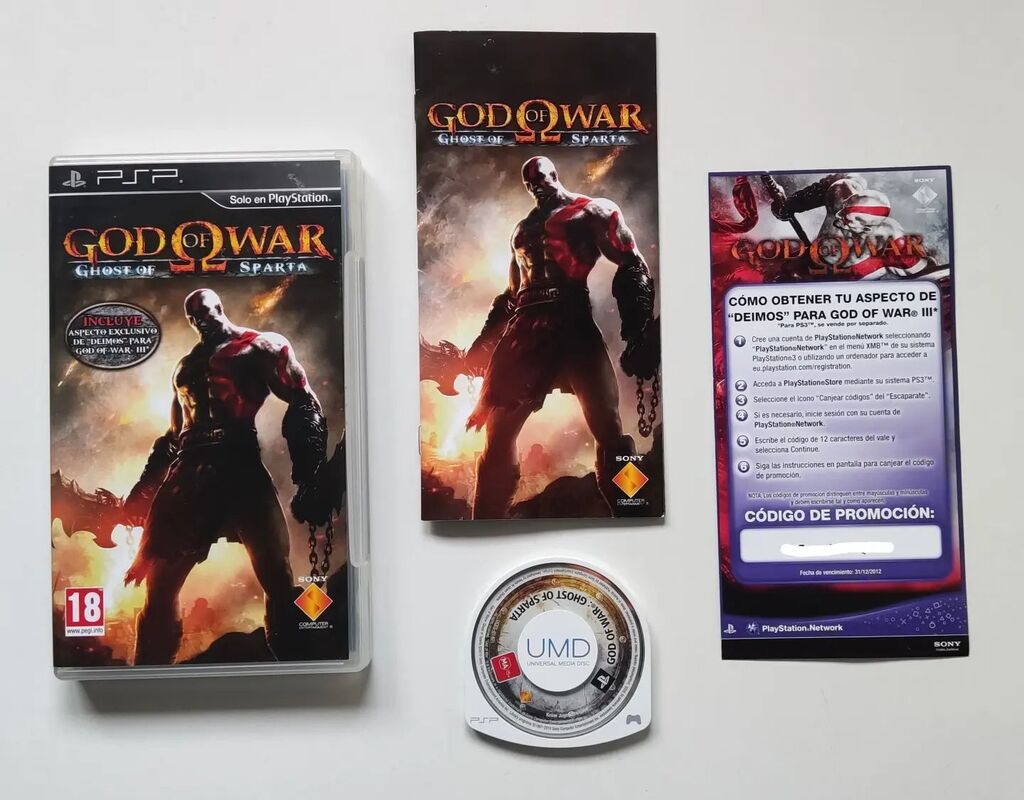 Faliorn's tweet photo. PSP: God of War, Ghost of Sparta (Spanish)

#instagamerspain #retrogaming #retrogames #godofwar #psp #ghostofsparta #playstationportable #kratos

The second game for PSP takes us back to the beginning of the story, explaining why Kratos became the Ghost … https://t.co/bPpwZThlpr https://t.co/aQU1BRzX6X