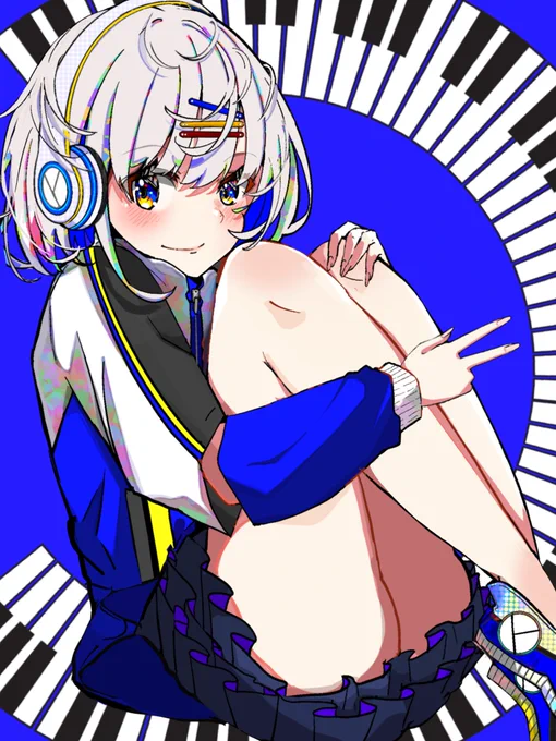 #イラスト  #フォロワー1万人以下の絵師が力作を投稿してたくさんのフォローを貰うタグ 203枚目「蒼いメロディ」 