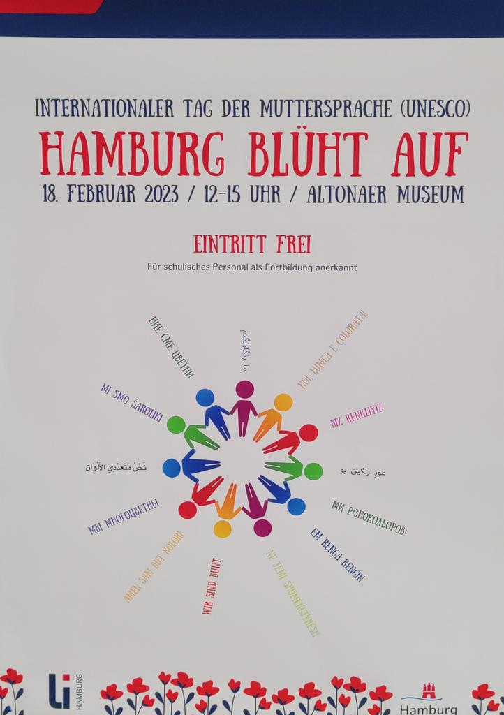 reg_schulz's tweet image. Hamburg feiert heute sprachliche Vielfalt im Alonaer Museum @histmuseenhh - anlässlich des &quot;Tages der Muttersprache&quot; der @UNESCO. 
Kommt vorbei! Schüler:innen Hamburger Schulen @hh_bsb zeigen beeindruckend, wie bunt Hamburg ist!
#digihh #eduhh #twlz