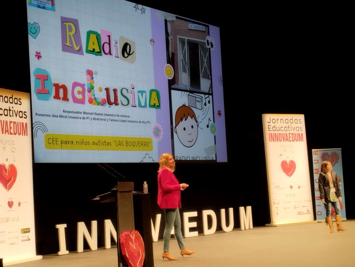 inclusivarm's tweet photo. El CEE Las Boqueras presenta su experiencia de "Radio inclusiva" en #innovaedum23 @CPRRegionMurcia @direcmur @Educarm @iborra_g https://t.co/TmUxgMFl7v