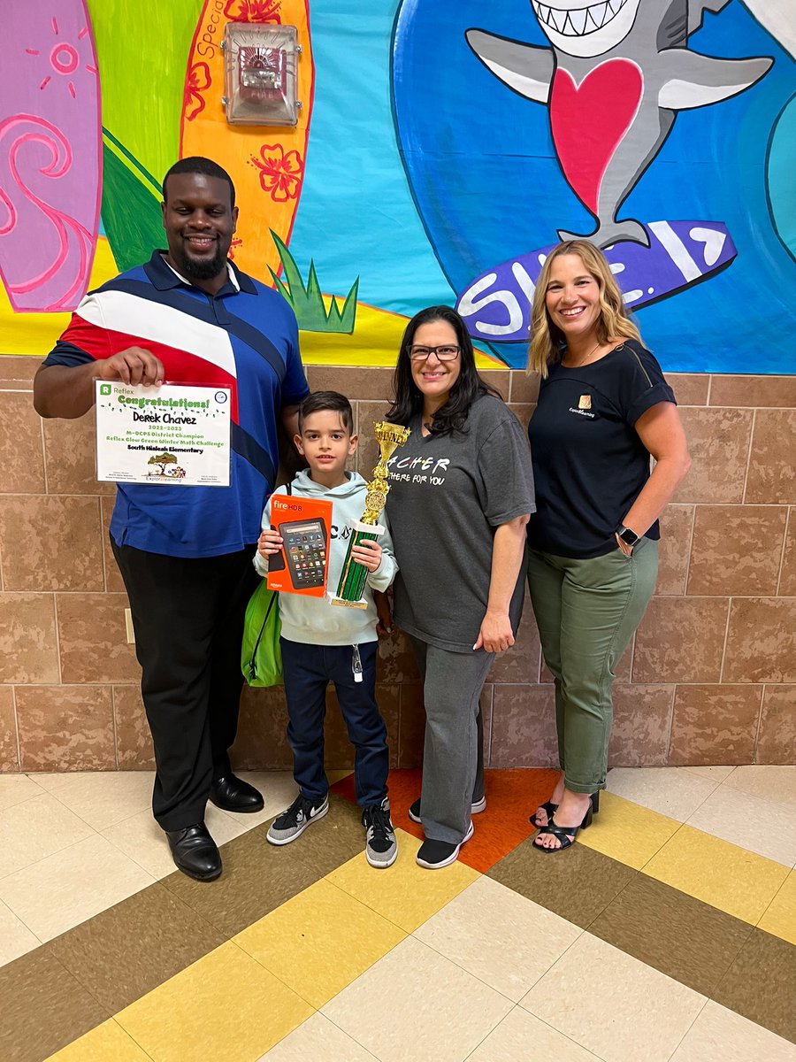 ELMaguireReflex's tweet image. Shout Out to Derek, a 2nd grader @SHialeahElem who earned the @MDCPS Reflex Glow Green Winter Math Challenge District Champion status🏆-Congratulations to this Math SuperStar and his SuperStar team @SHialeahElem 🤩 #reflexmath