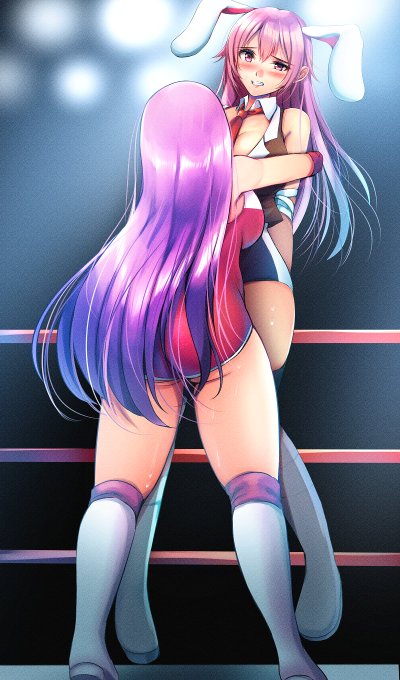 リクエストいただきましたパチュリーにベアハッグをかけられるうどんげになります #東方 