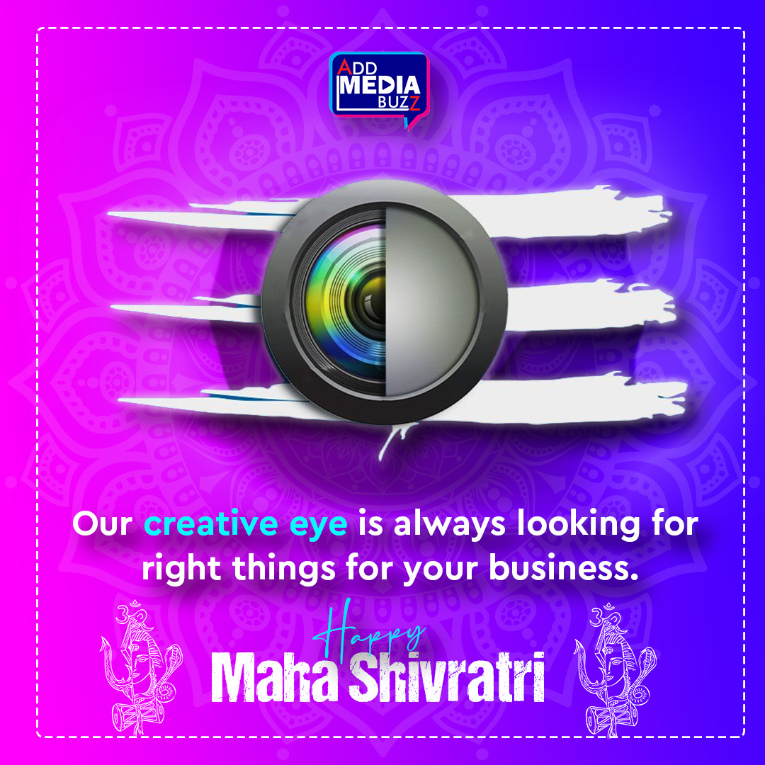 AddMediaBuzz's tweet photo. Team AMB wishes yoy all a Happy Maha Shivratri.
May Lord Shiva bless you with joy, peace, and harmony on the auspicious occasion.
#AMB #AMBUpdates #MahaShivratri #SocialMediaAgency #MarketingAgency https://t.co/gqhulMdx88