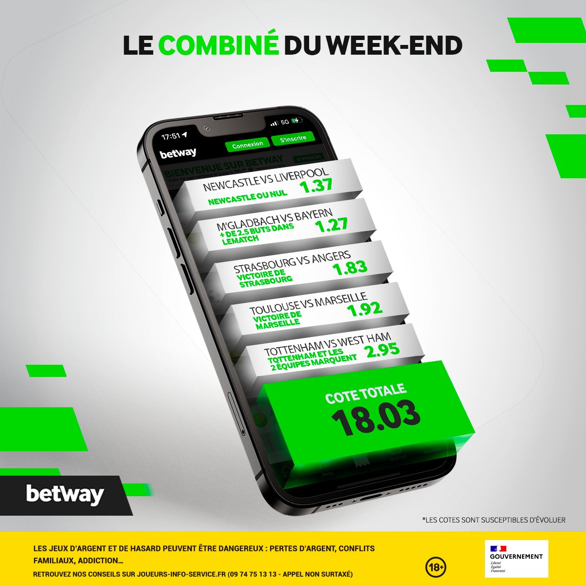 Voici notre sélection pour notre combiné du week-end !

Vous en pensez quoi la #TeamParieur ? 🤔